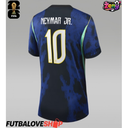 Dres Brazília Neymar Jr #10 Preč pre Ženy MS 2026 Krátky Rukáv